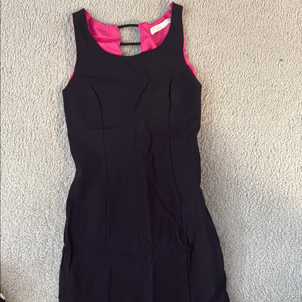 Bebe Black and Pink Mini Dress